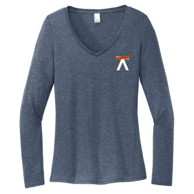 Ladies Long Sleeve V-Neck Triblend - White Balance Logo Thumbnail